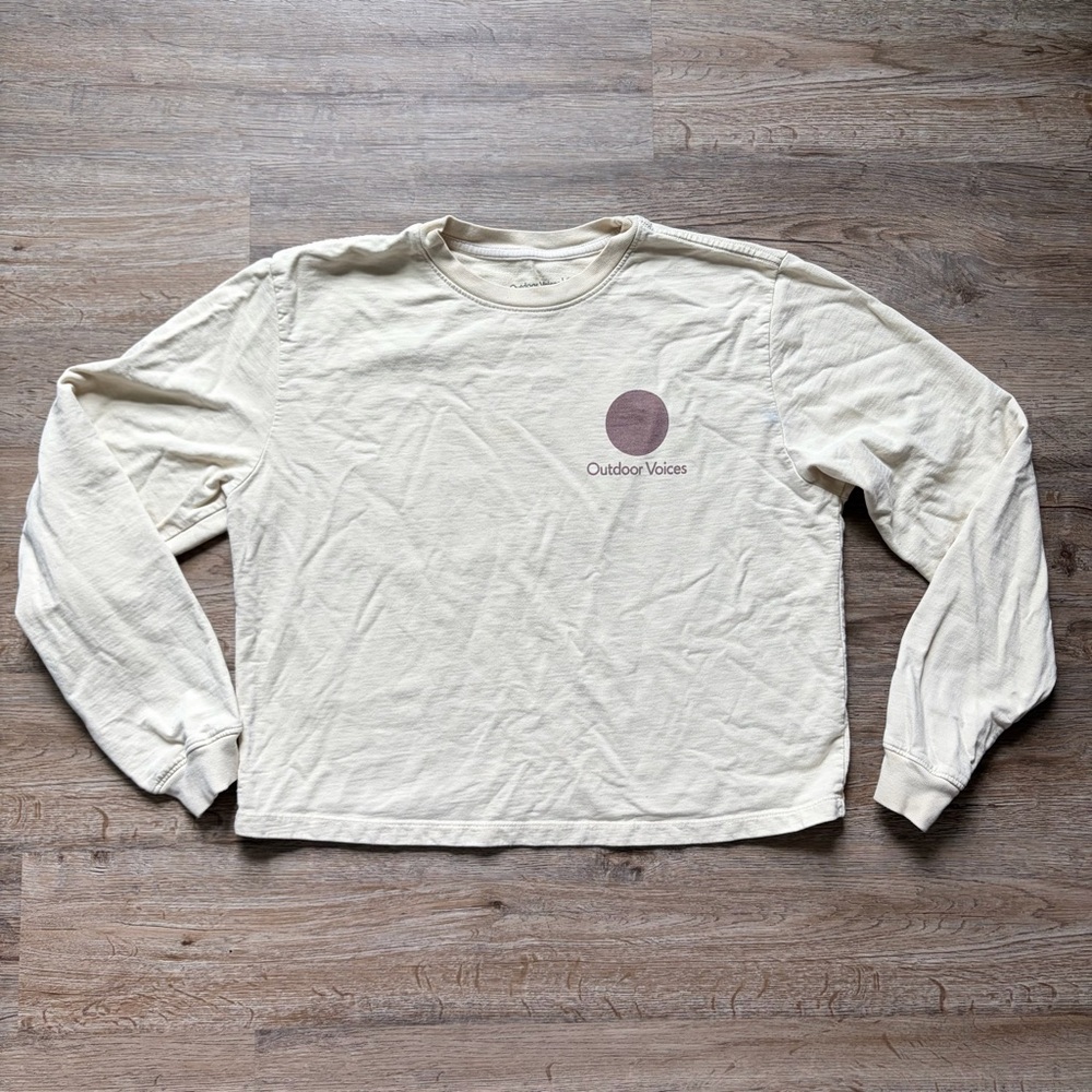 Outdoor Voices Off-White Long Sleeve Tee